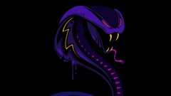 Snakes black background fangs artwork vectors