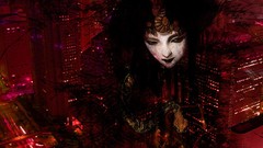 Snakes horror faces cityscapes