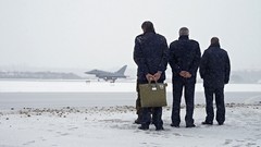 Snow Aircraft shelter germany fighter Europe Britain missile 