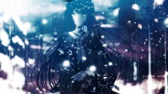 Snow anime girls hair bow