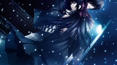 Snow Anime innocent grey cartagra artwork Japanese clothes 