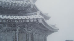 Snow architecture asian temple
