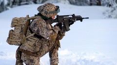 Snow Army soldiers latvia Digital Camouflage HK G36 Latvia Army