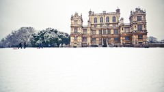 Snow Batman white England mansion Batman The Dark Knight Rises 