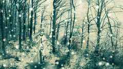 Snow beautiful girl aria