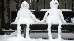 Snow bench Snowmen