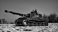 Snow black and white Guns germany tanks World War II grayscale 