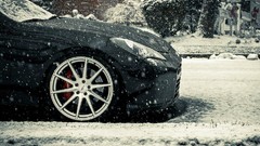 Snow black Hyundai Rims snowing Hyundai Genesis Coupe hottness 