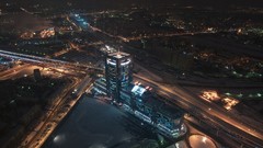 Snow buildings cityscapes