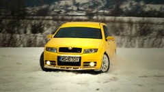 Snow cars Drift romania fabia