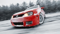 Snow cars Drift Volkswagen Volkswagen Golf V