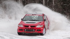 Snow cars Mitsubishi rally