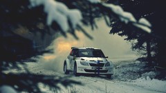 Snow cars racing cars Škoda