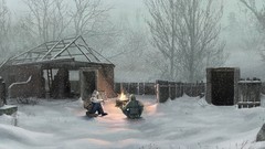 Snow Chernobyl fan art gitar video games game art 