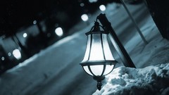 Snow cityscapes depth of