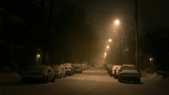 Snow cityscapes night cars