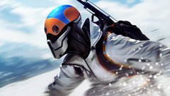 Snow cold Guns Warriors hunter blurred background