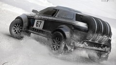 Snow cold SUV digital art automotive drifting cars