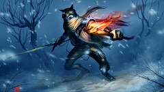 Snow cold Wolves artwork fantasy art