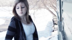 Snow cold woman weather brunettes