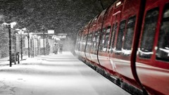 Snow Denmark trains