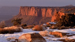 Snow desert mountain