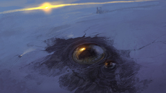 Snow eyes paint Arctic