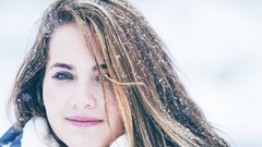 Snow eyes woman faces blondes