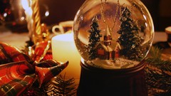 Snow glass balls Christmas Candles snow globe
