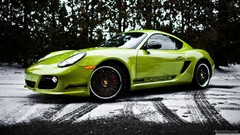 Snow Green abstract Porsche porsche cayman