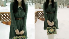 Snow green dress