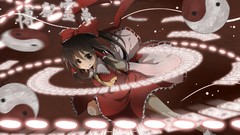 Snow hakurei reimu touhou miko detached sleeves