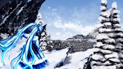 Snow hatsune miku vocaloid yuki miku Vocaloid Fanmade