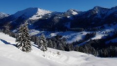 Snow hills beautiful Alpine