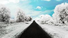 Snow horizon roads infrared