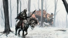 Snow Horses Dragons armor Warriors Swords the elder scrolls v 