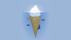 Snow ice cream minimalistic