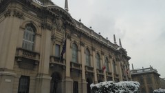 Snow Italy buildings Milano
