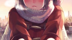 Snow letter blush anime girls