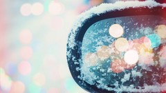 Snow lights bokeh mirrors