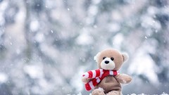 Snow little teddy bears stuffed animals