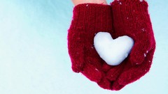 Snow love abstract Hearts