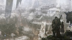 Snow Men woman cities fan art artwork fantasy art