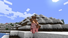 Snow minecraft steve pigs