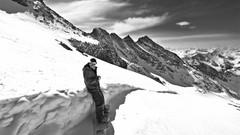 Snow Mountains grayscale