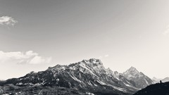 Snow Mountains Italy monochrome grayscale