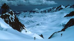 Snow Mountains New Zealand glacier Alps