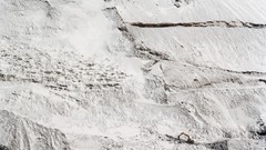 Snow Mountains trucks iceland construction site