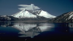 Snow Mountains Volcanoes lakes steam