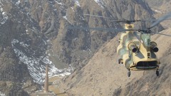 Snow Mountains War tower Helicopters Army fight soldiers 